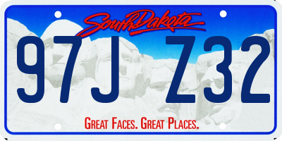 SD license plate 97JZ32