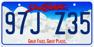 SD license plate 97JZ35