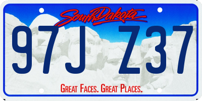 SD license plate 97JZ37