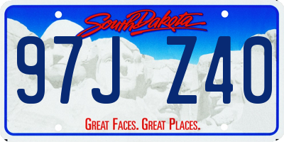 SD license plate 97JZ40