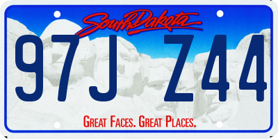 SD license plate 97JZ44