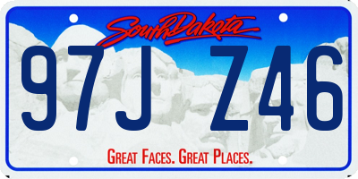 SD license plate 97JZ46