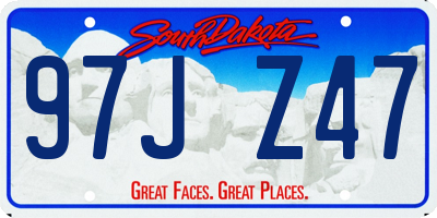 SD license plate 97JZ47