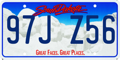 SD license plate 97JZ56