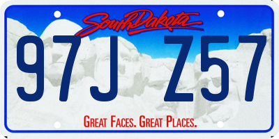 SD license plate 97JZ57