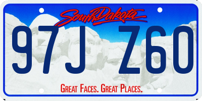 SD license plate 97JZ60