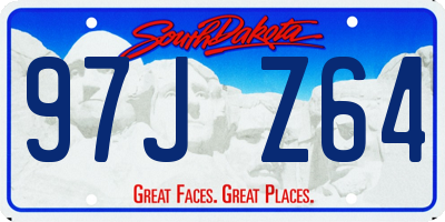 SD license plate 97JZ64