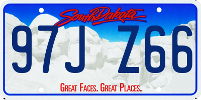 SD license plate 97JZ66