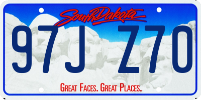 SD license plate 97JZ70