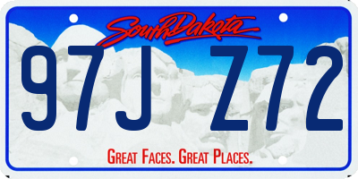 SD license plate 97JZ72