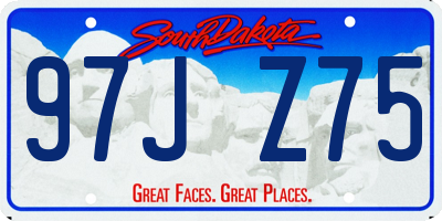 SD license plate 97JZ75