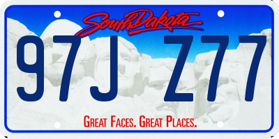 SD license plate 97JZ77