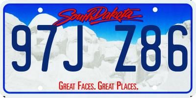 SD license plate 97JZ86