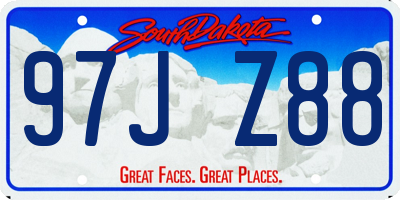 SD license plate 97JZ88