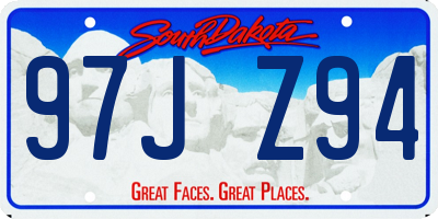 SD license plate 97JZ94