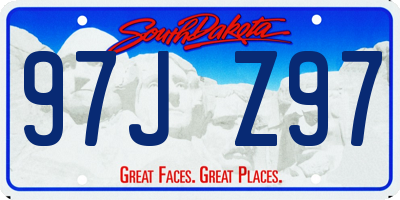 SD license plate 97JZ97