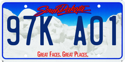 SD license plate 97KA01