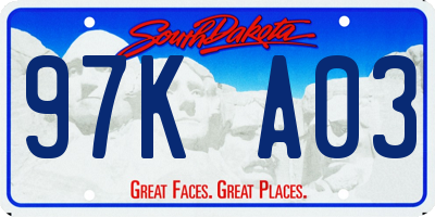SD license plate 97KA03