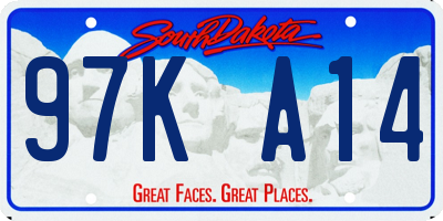 SD license plate 97KA14