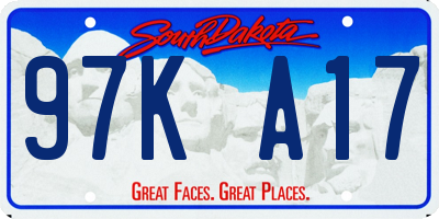 SD license plate 97KA17