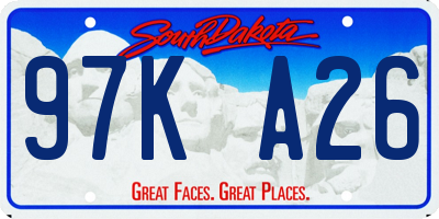 SD license plate 97KA26