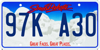 SD license plate 97KA30