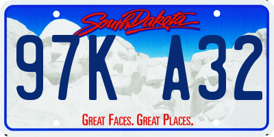 SD license plate 97KA32