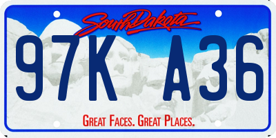SD license plate 97KA36
