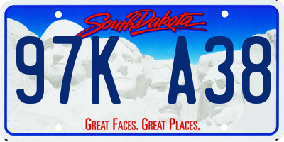 SD license plate 97KA38