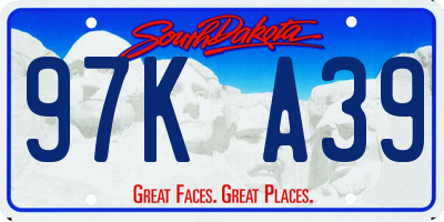 SD license plate 97KA39