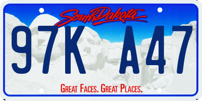 SD license plate 97KA47