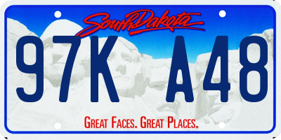 SD license plate 97KA48