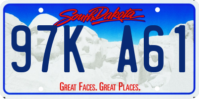 SD license plate 97KA61