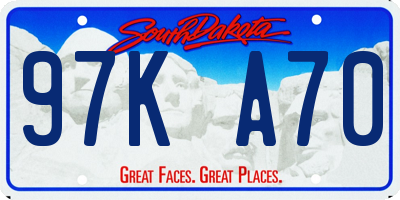 SD license plate 97KA70