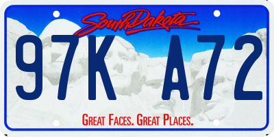 SD license plate 97KA72