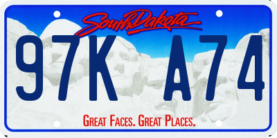 SD license plate 97KA74