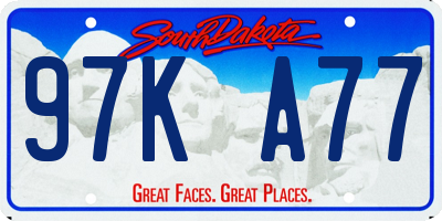 SD license plate 97KA77
