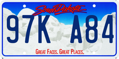 SD license plate 97KA84