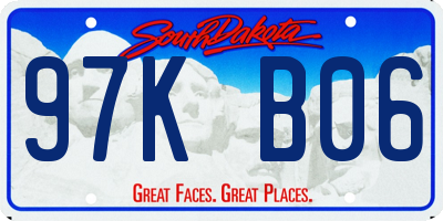 SD license plate 97KB06