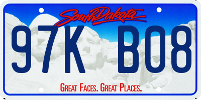 SD license plate 97KB08