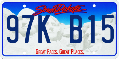 SD license plate 97KB15