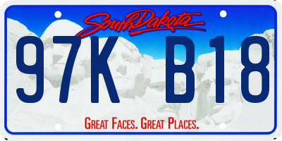 SD license plate 97KB18