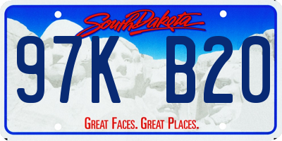 SD license plate 97KB20