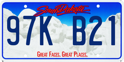 SD license plate 97KB21