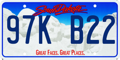 SD license plate 97KB22