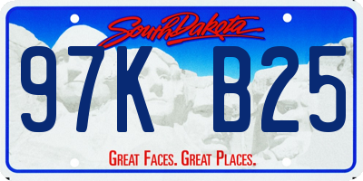 SD license plate 97KB25