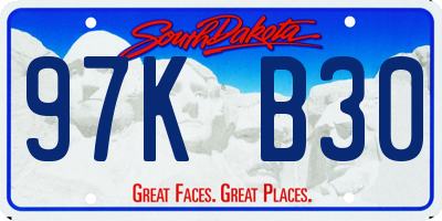 SD license plate 97KB30