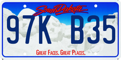 SD license plate 97KB35