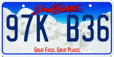 SD license plate 97KB36