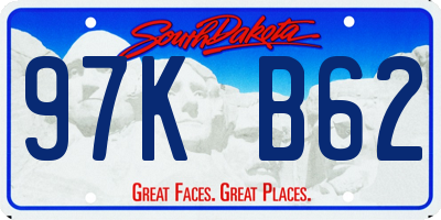 SD license plate 97KB62